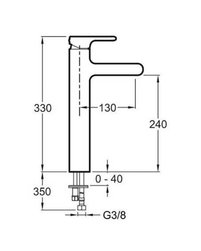 Смеситель для раковины Jacob Delafon Singulier E10861-CP Хром