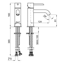 Смеситель для раковины без донного клапана Noken Round N199999103