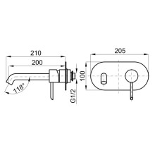 Смеситель для раковины без донного клапана Noken Round N1999990688