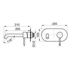 Смеситель для раковины без донного клапана Noken Round N199999066