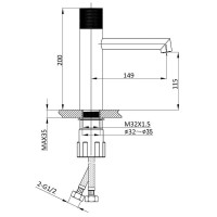 Смеситель для раковины Vincea Desire VBF-1D3MB Черный матовый
