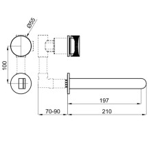 Смеситель для раковины без донного клапана Noken Tono N199999164