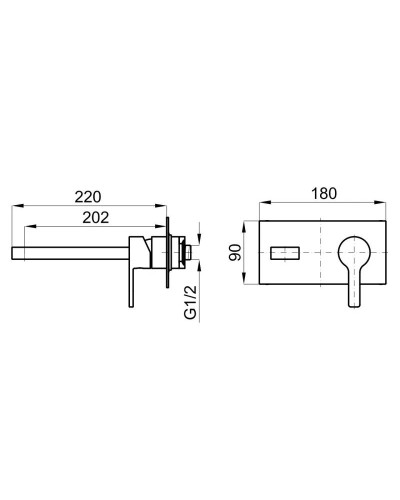 Смеситель для раковины без донного клапана Noken Urban N199999352