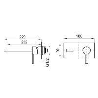 Смеситель для раковины без донного клапана Noken Urban N199999067