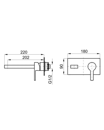 Смеситель для раковины без донного клапана Noken Urban N199999067