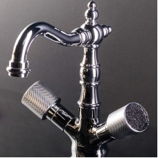 Смеситель для раковины Boheme Royal Cristal 272-Royal/CRSTblack Хром