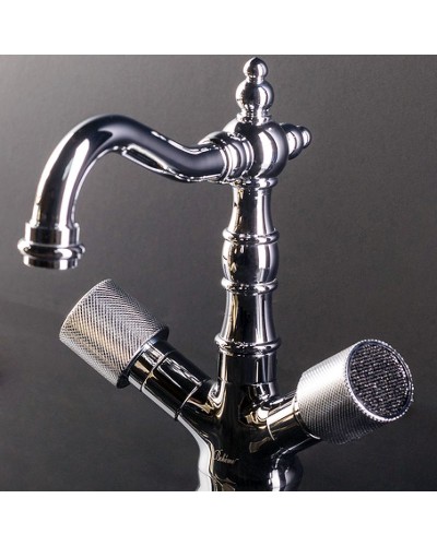 Смеситель для раковины Boheme Royal Cristal 272-Royal/CRSTblack Хром