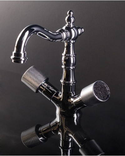 Смеситель для раковины Boheme Royal Cristal 272-Royal/CRSTblack Хром