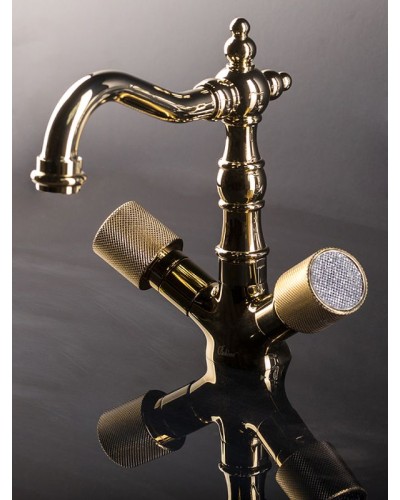 Смеситель для раковины Boheme Royal Cristal 292-Royal Золото