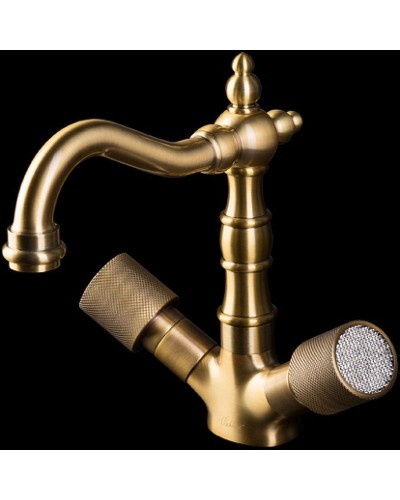 Смеситель для раковины Boheme Royal Cristal 312-Royal Бронза
