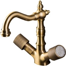 Смеситель для раковины Boheme Royal Cristal 312-Royal Бронза