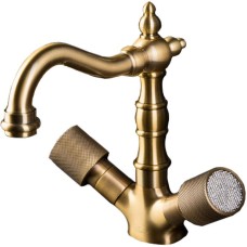 Смеситель для раковины Boheme Royal Cristal 312-Royal Бронза