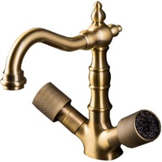 Смеситель для раковины Boheme Royal Cristal 312-Royal/CRSTBlack Бронза