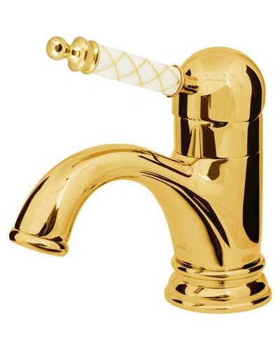 Смеситель для раковины Boheme Murano 281-MR-W Золото