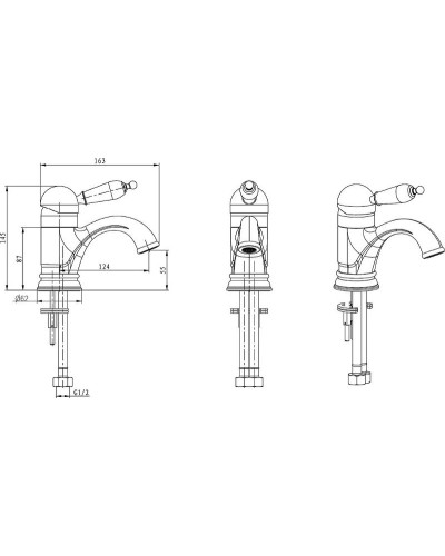 Смеситель для раковины Boheme Medici Ripresa 301-BSW Бронза