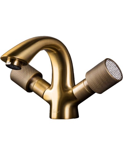Смеситель для раковины Boheme Royal Cristal 311-Royal Бронза
