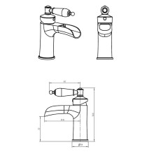 Смеситель для раковины Boheme Vogue 201-PR Бронза