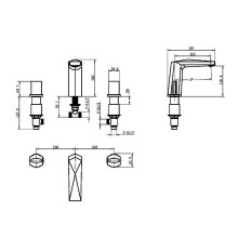 Смеситель для раковины Boheme Venturo 150-SGM-ICE Оружейная сталь глянцевая