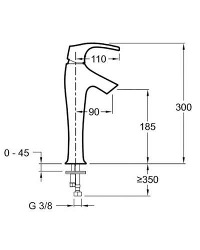 Смеситель для раковины Jacob Delafon Symbol E19774-CP Хром