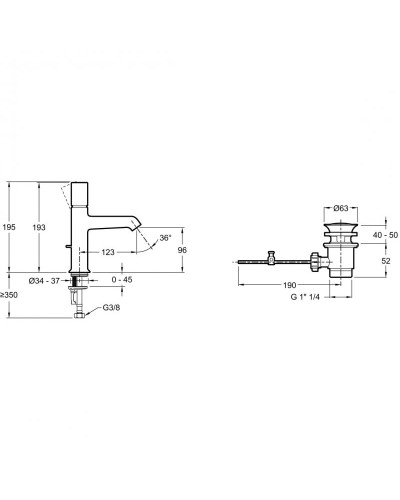 Смеситель для раковины Jacob Delafon Edgar E29845-CP Хром