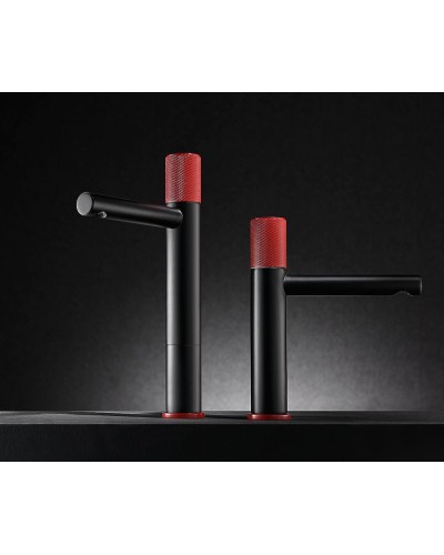 Смеситель для раковины Bronze de Luxe Avantgarde 2010RH Черный Красный