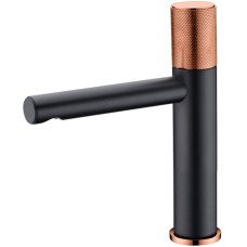 Смеситель для раковины Bronze de Luxe Avantgarde 2010MH Черный Розовое золото