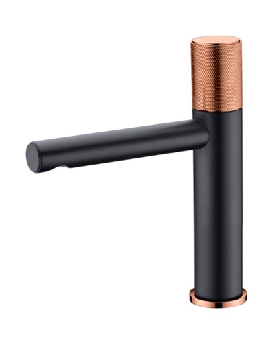 Смеситель для раковины Bronze de Luxe Avantgarde 2010MH Черный Розовое золото