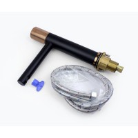 Смеситель для раковины Bronze de Luxe Avantgarde 2010MH Черный Розовое золото