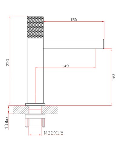 Смеситель для раковины Bronze de Luxe Avantgarde 2010MH Черный Розовое золото