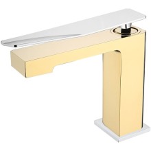 Смеситель для раковины Boheme Q 141-GCR.2 Золото Хром