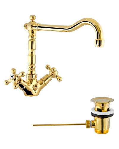 Смеситель для раковины Remer Liberty 13ALIDO Золото