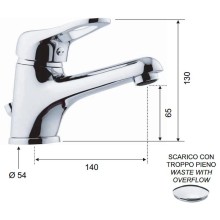 Смеситель для раковины Remer Kiss K10L Хром