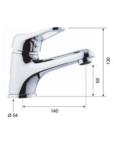 Смеситель для раковины Remer Kiss K11L Хром