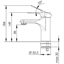 Смеситель для раковины Remer Class Line L12 Хром