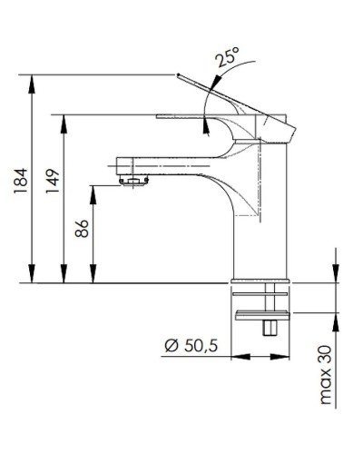Смеситель для раковины Remer Class Line L12 Хром
