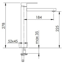 Смеситель для раковины Remer Q-Design QD10LXL Хром