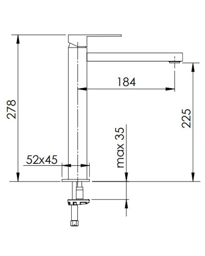 Смеситель для раковины Remer Q-Design QD10LXL Хром