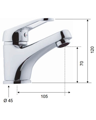 Смеситель для раковины Remer Remix R11 Хром