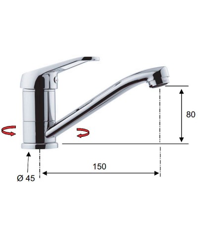 Смеситель для раковины Remer Remix R11G Хром