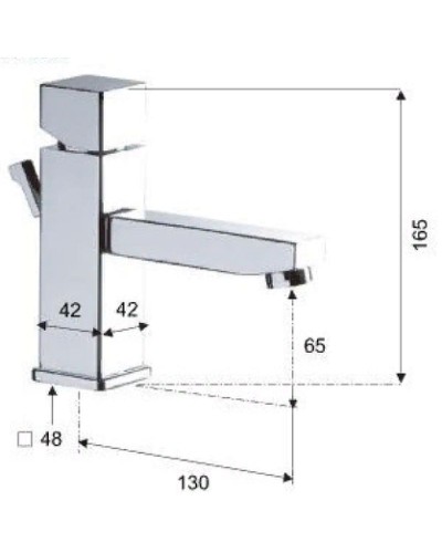 Смеситель для раковины Remer SQ3 S10 Хром