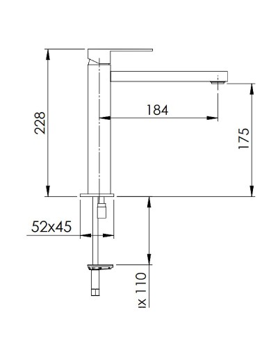 Смеситель для раковины Remer Q-Design QD11L Хром