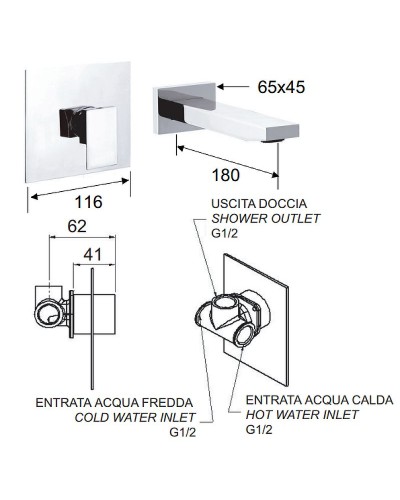 Смеситель для раковины Remer Q-Design QD15C Хром