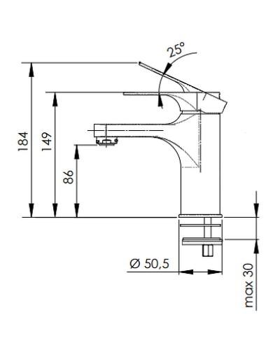 Смеситель для раковины Remer Class Line L10SHW с гигиеническим душем Хром