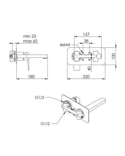 Смеситель для раковины Remer Dream D15 Хром
