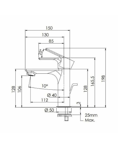 Смеситель для раковины Remer Energy EY11 Хром