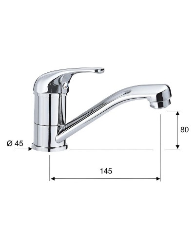 Смеситель для раковины Remer Серия 35 F11G Хром