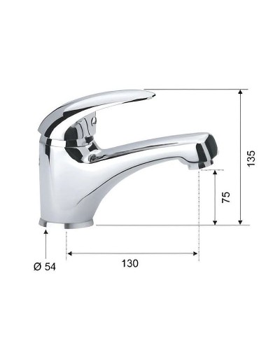 Смеситель для раковины Remer Giga Four G11 Хром