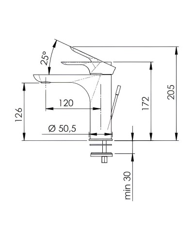 Смеситель для раковины Remer Infinity I10NO Черный матовый