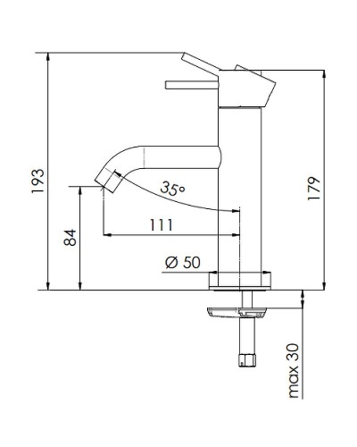 Смеситель для раковины Remer X-Style X12VO Бронза