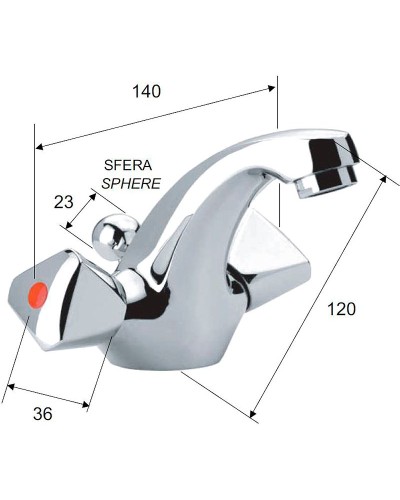 Смеситель для раковины Remer Y-YG 13YG Хром